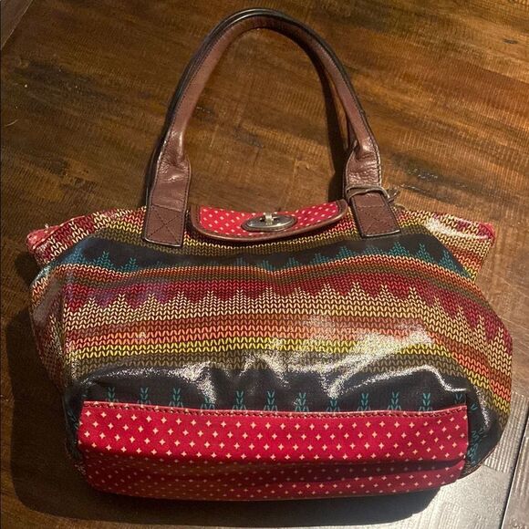 Colorful Patterned Women's Key-per Fossil bag purse - Picture 1 of 15